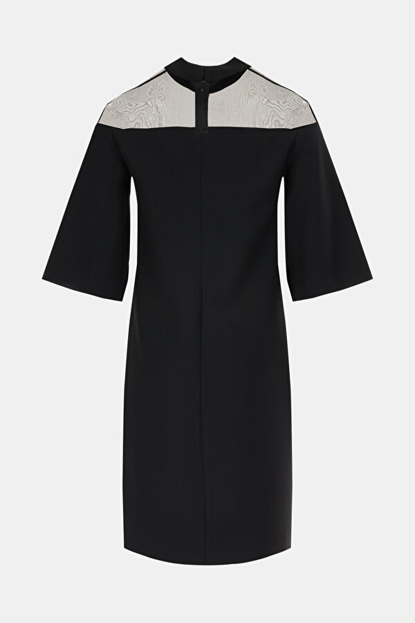 BLACK SHORT SLEEVE ABOVE THE KNEE DRESS 2