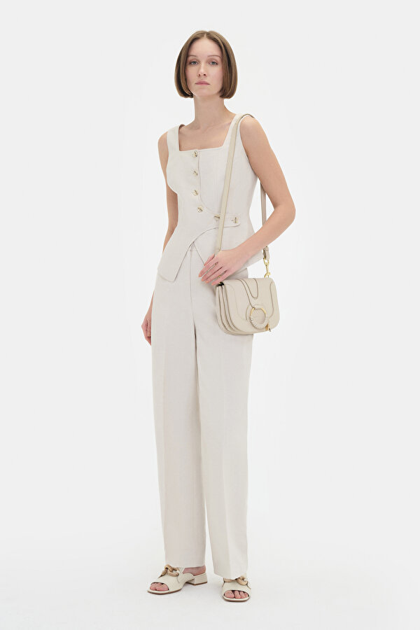SAND STRAIGHT CUT TROUSERS