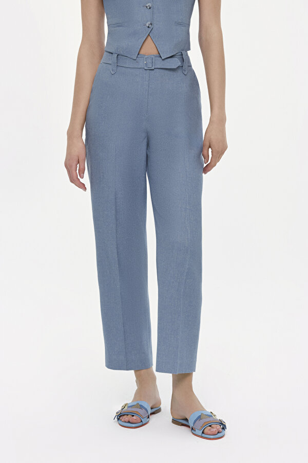 BLUE STRAIGHT CUT TROUSERS 2