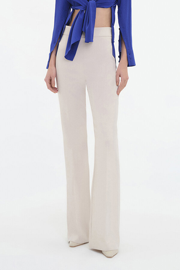 BEIGE STRAIGHT CUT TROUSERS 2