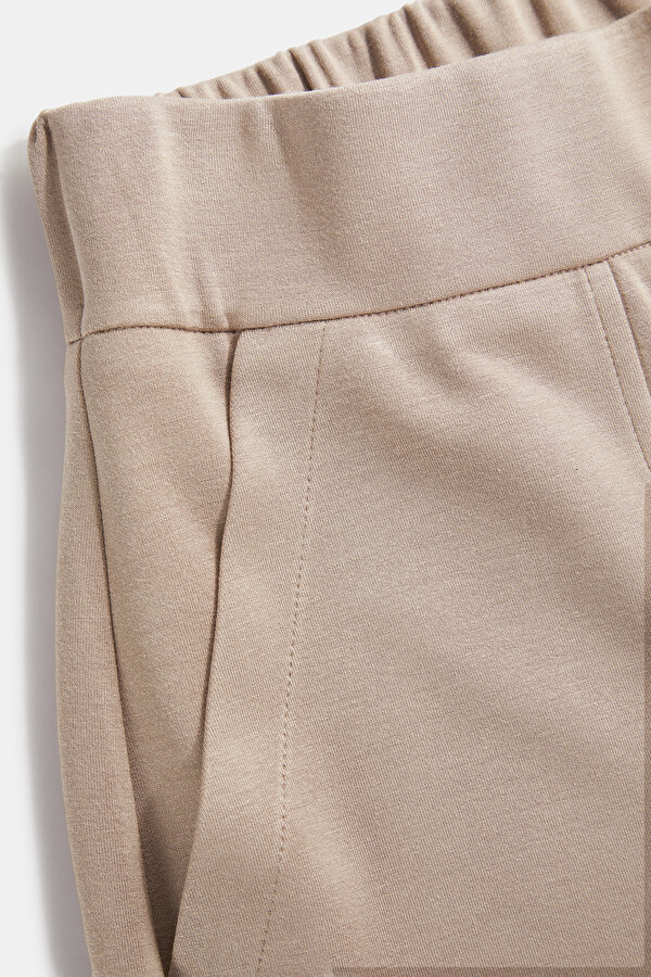 BEIGE STRAIGHT CUT SPORTS TROUSERS 6