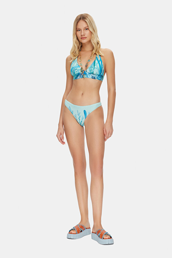 TURQUOISE DESIGN FILLED BIKINI