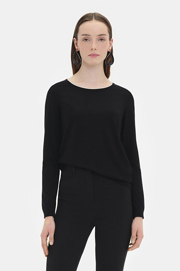 ECRU BASIC / ROUND NECKLINE KNITWEAR