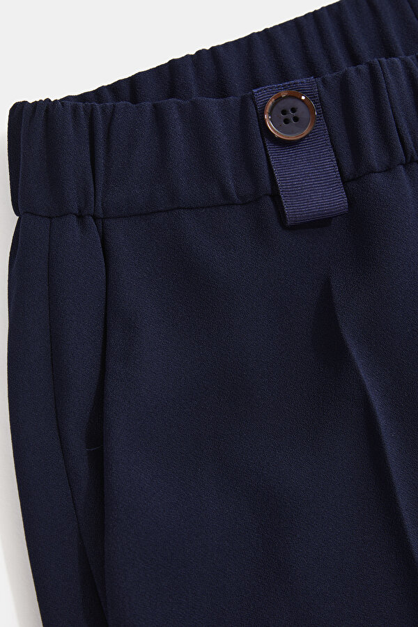 NAVY BLUE WIDE LEG TROUSERS 6