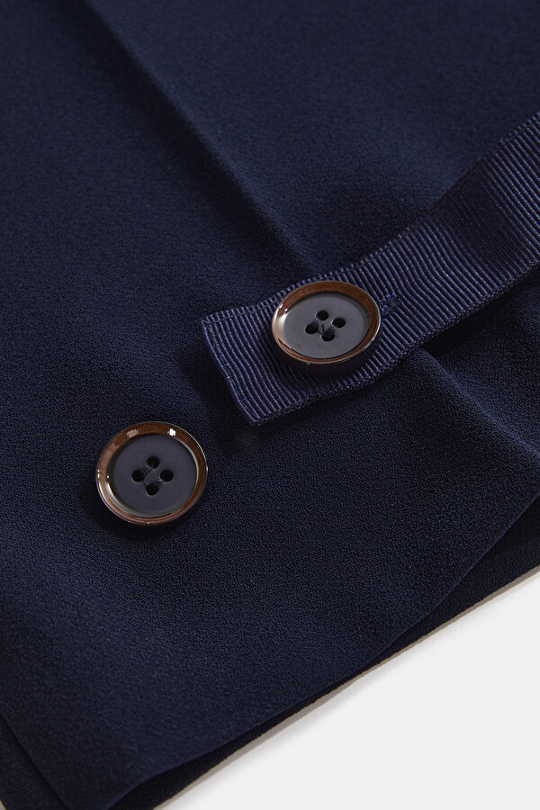 NAVY BLUE WIDE LEG TROUSERS 7