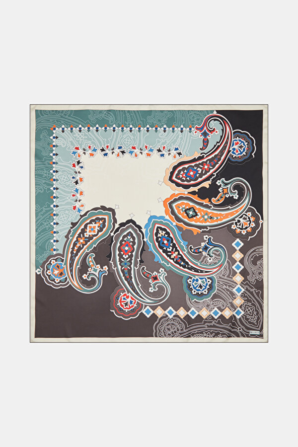 NEPHY PAISLEY PATTERNED TWILL SCARF