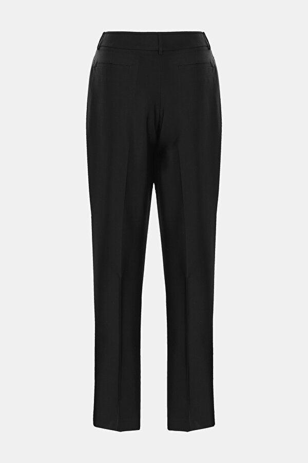 BLACK STRAIGHT CUT WOOL TROUSERS 2