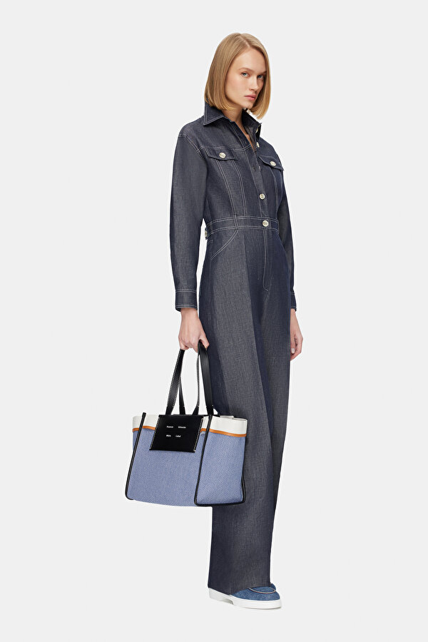 DARK NAVY BLUE LONG SLEEVE JUMPSUIT
