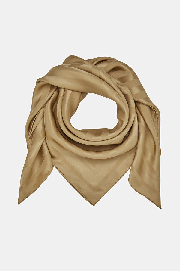 SAND GEOMETRIC DESIGN JAQUARD SCARF 2