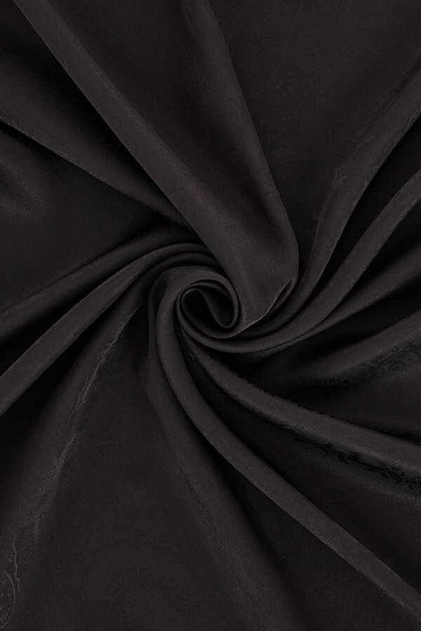 DARK BROWN PAISLEY PATTERNED JAQUARD SHAWL 2