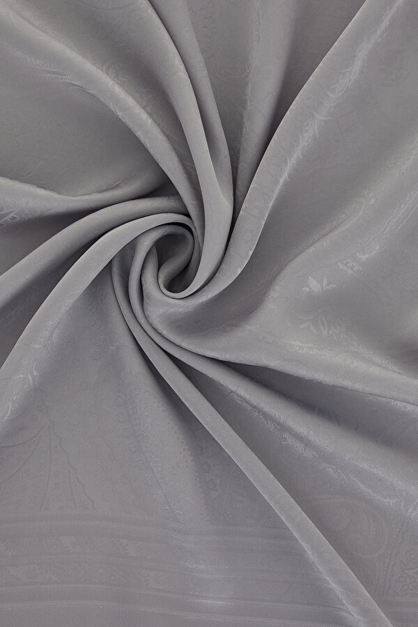 SILVER PAISLEY PATTERNED JAQUARD SHAWL 2