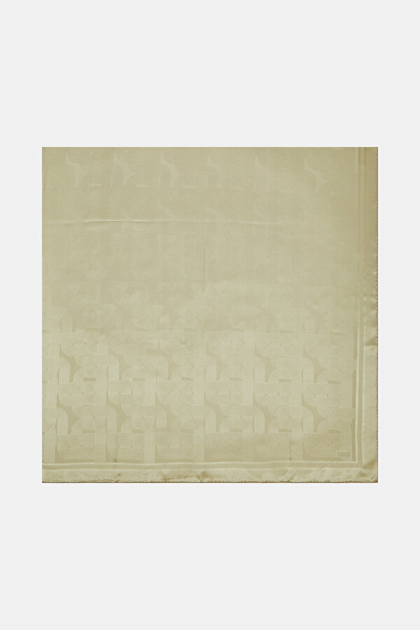 MINK GEOMETRIC DESIGN JAQUARD SHAWL