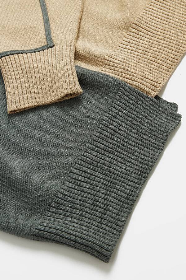 BEIGE ASYMMETRIC JERSEY 6