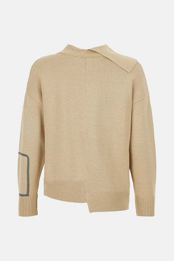 BEIGE ASYMMETRIC JERSEY 2