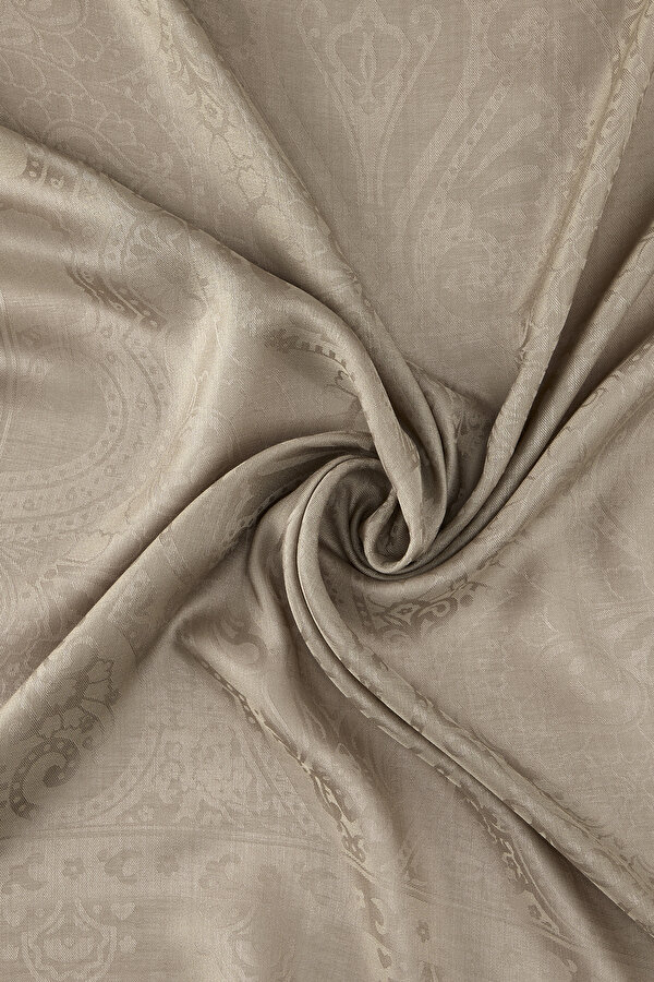 CAMEL JACQUARD MODAL/SILK SHAWL 2