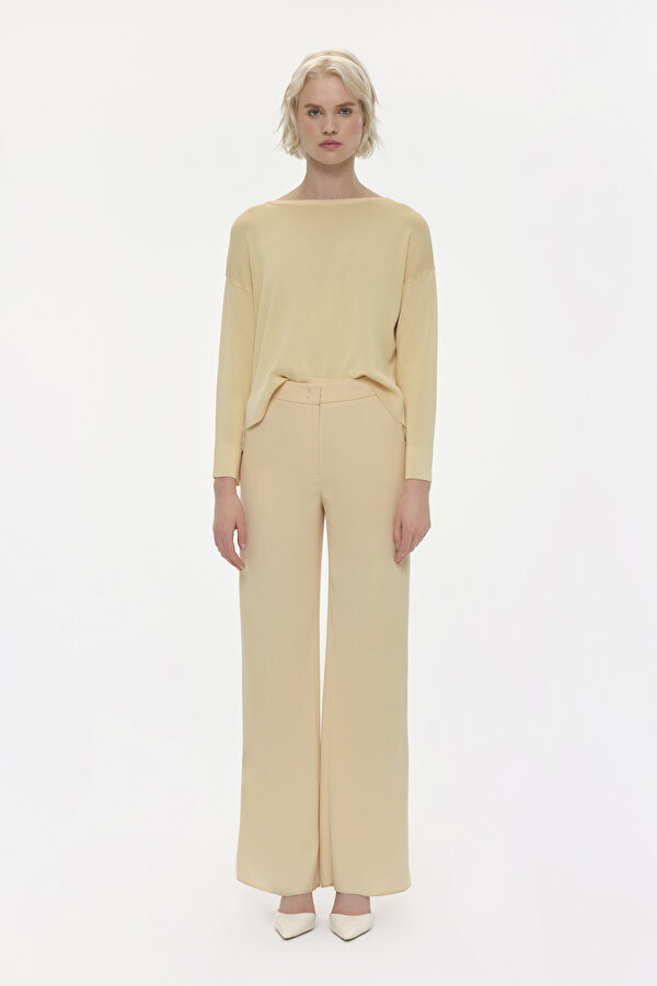 LIGHT YELLOW STRAIGHT CUT TROUSERS