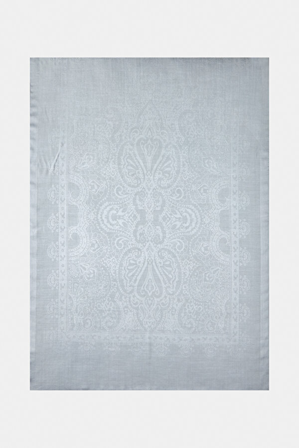 GREY JACQUARD MODAL/SILK SHAWL