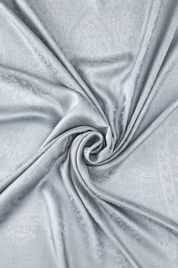 GREY JACQUARD MODAL/SILK SHAWL 2