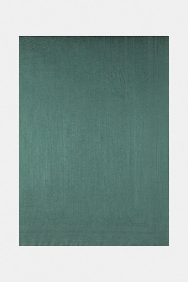 EMERALD GREEN JACQUARD MODAL/SILK SHAWL