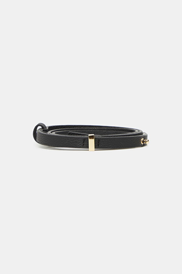 BLACK LEATHER BELT