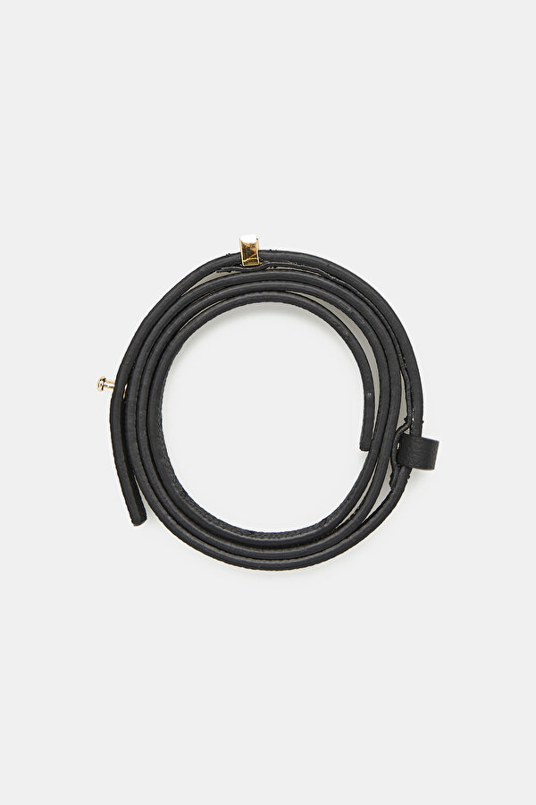 BLACK LEATHER BELT 2