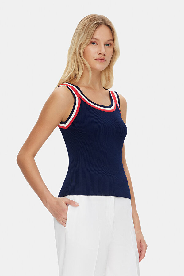 WHITE SLEEVELESS SUSPENDER BLOUSE