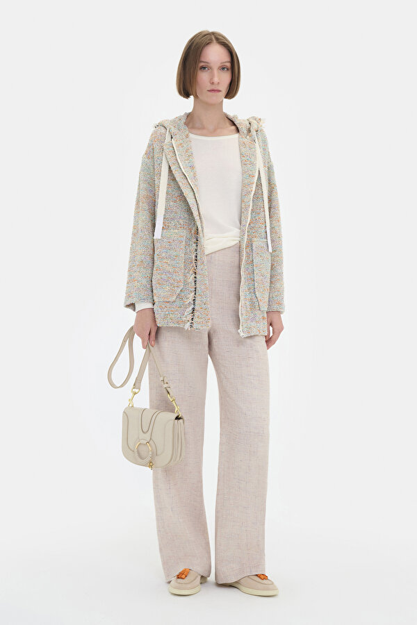 MULTICOLOR DESIGN FILLED WIDE LEG TROUSERS