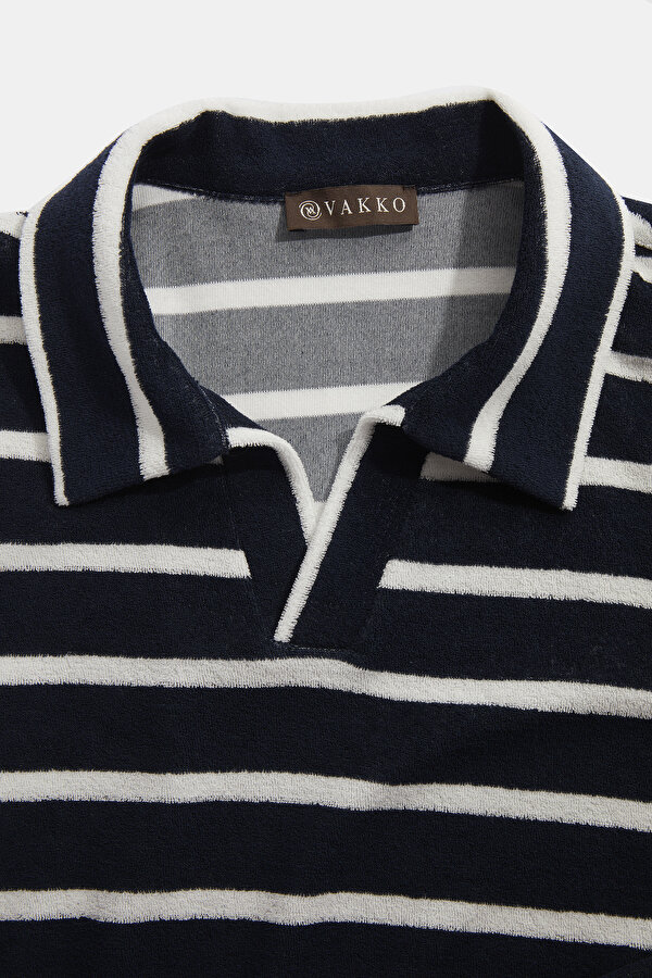 LACİVERT POLO YAKA UZUN KOLLU T-SHİRT 6