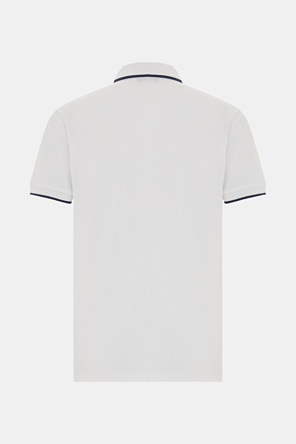 BEYAZ POLO YAKA KISA KOLLU T-SHIRT 2