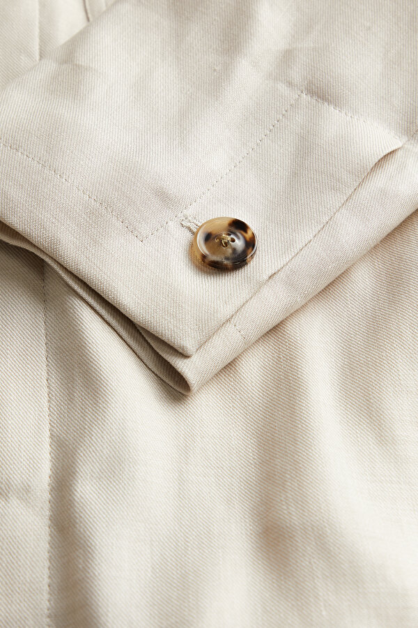 BEIGE LINEN VISCOSE COAT 7
