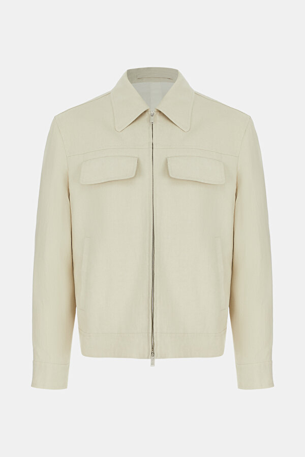 SAND LINEN COAT 6
