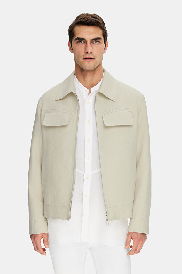 SAND LINEN COAT