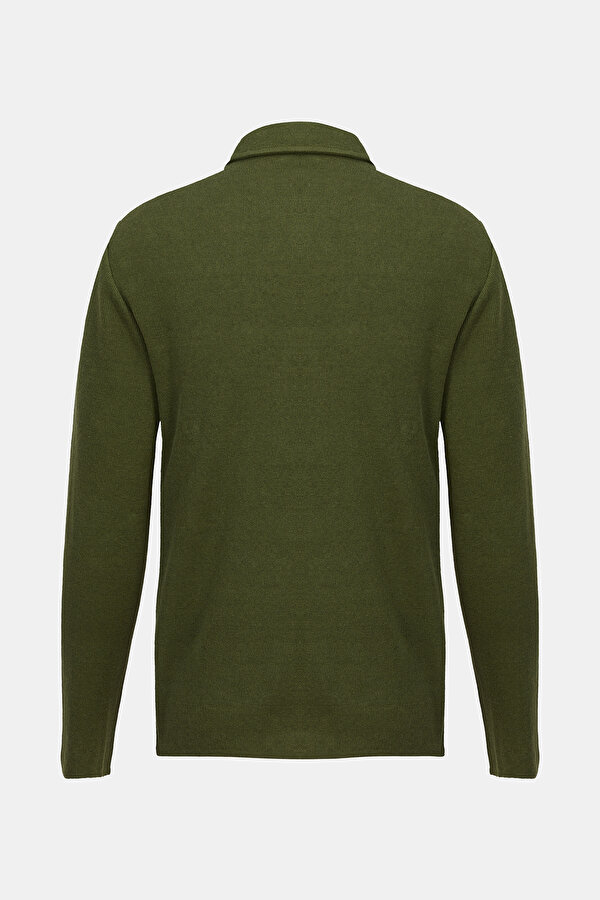 KHAKI LINEN COTTON COAT 6
