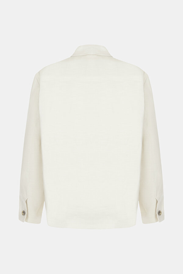 ECRU LINEN VISCOSE COAT 6