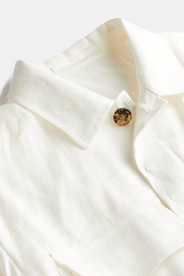 ECRU LINEN VISCOSE COAT 7