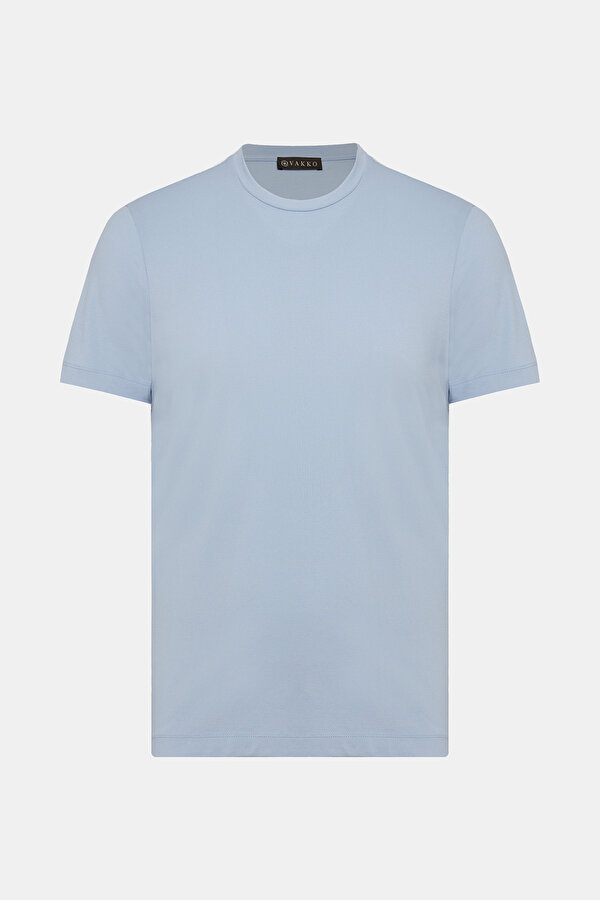 MAVİ O YAKA KISA KOLLU T-SHIRT