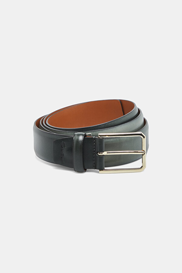 GREEN LEATHER BELT