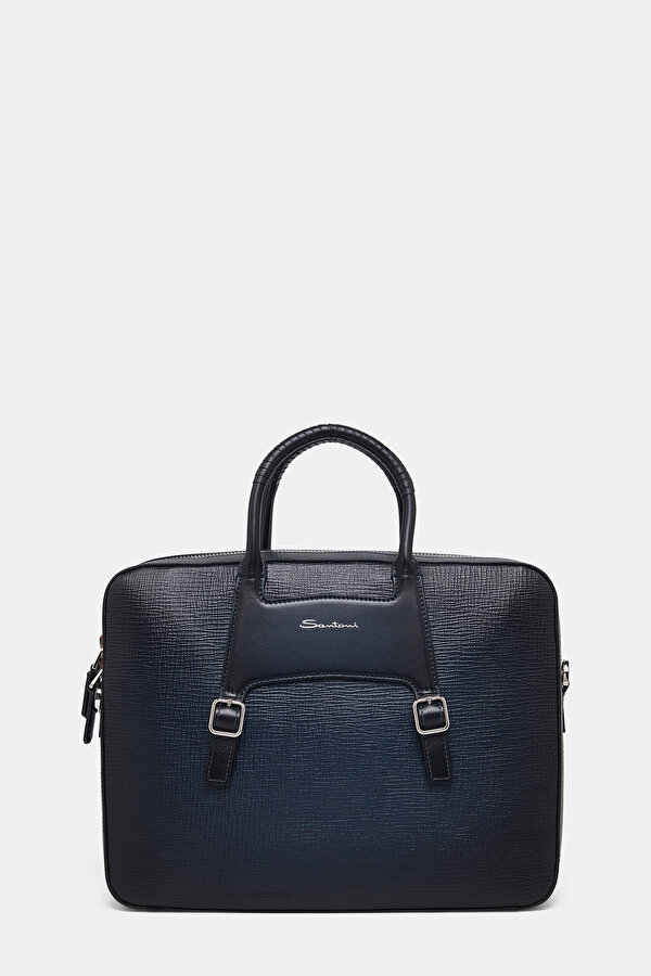 NAVY BLUE LEATHER BAG