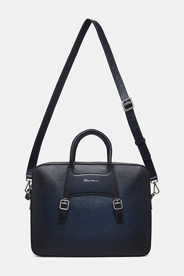 NAVY BLUE LEATHER BAG 2
