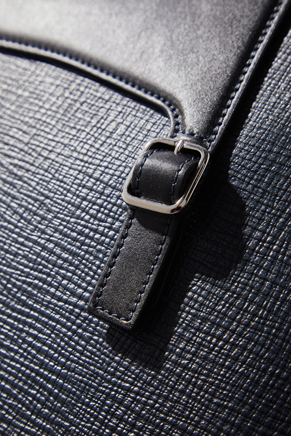 NAVY BLUE LEATHER BAG 6