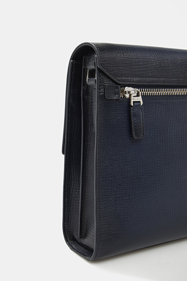 NAVY BLUE LEATHER BAG 6