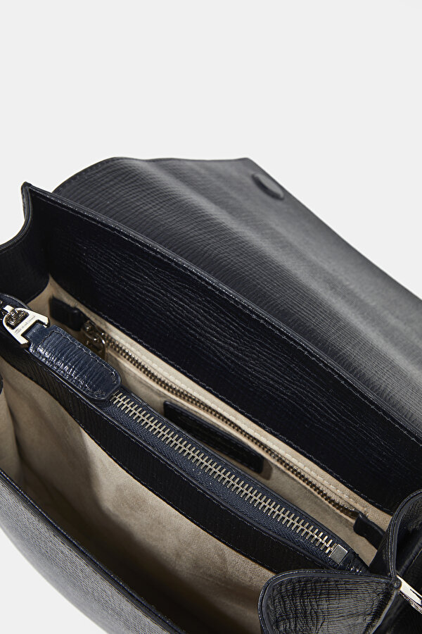 NAVY BLUE LEATHER BAG 7