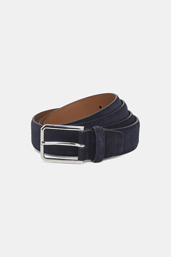 NAVY BLUE SUEDE BELT