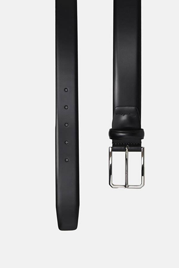 BLACK LEATHER BELT 2