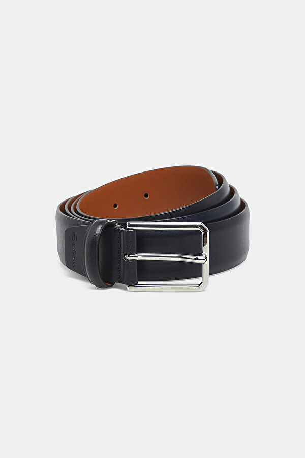 NAVY BLUE LEATHER BELT
