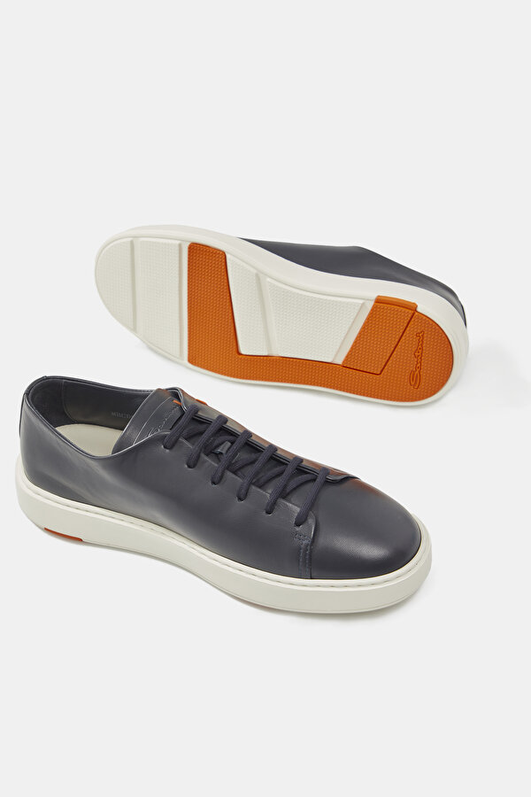 NAVY BLUE LEATHER SHOE 6