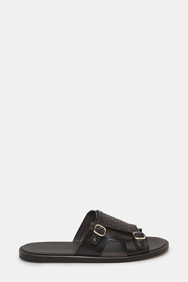 BROWN LEATHER SLIPPER