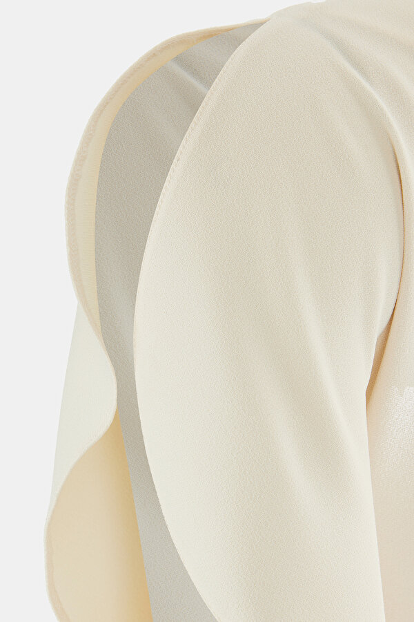 ECRU SHORT SLEEVE BELOW THE KNEE DRESS 6