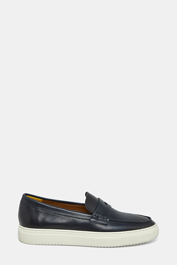 NAVY BLUE LEATHER SHOES
