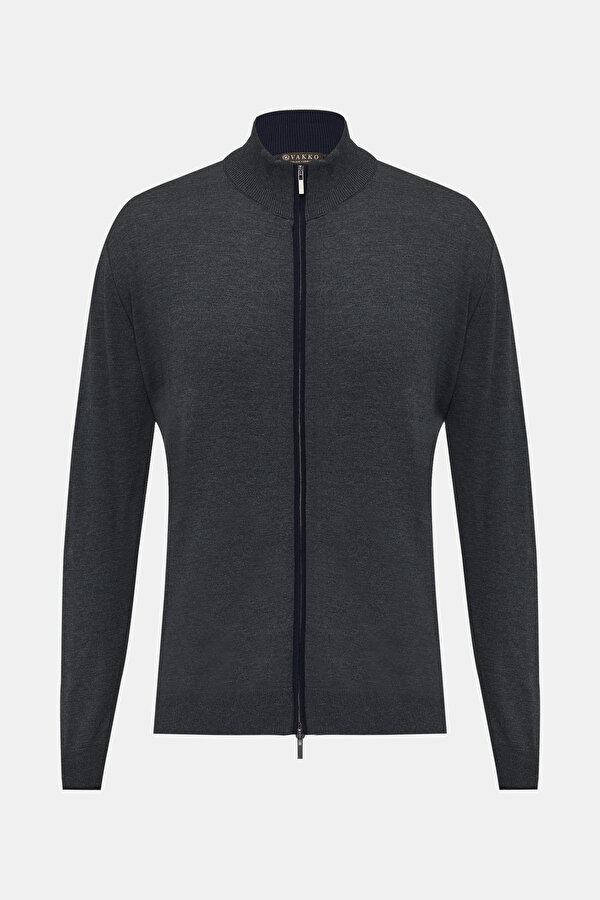 ANTHRACITE TRICOT CARDIGAN